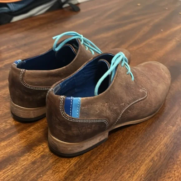 JOHN FUEVOG OXFORD BROWN LEATHER SHOES. - Picture 5 of 12